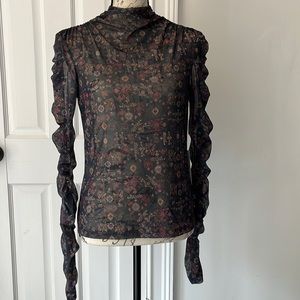 NWT Stateside Ruched Sleeve Top